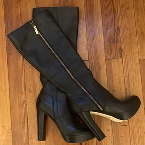 Size 8M Michael Kors black leather boots